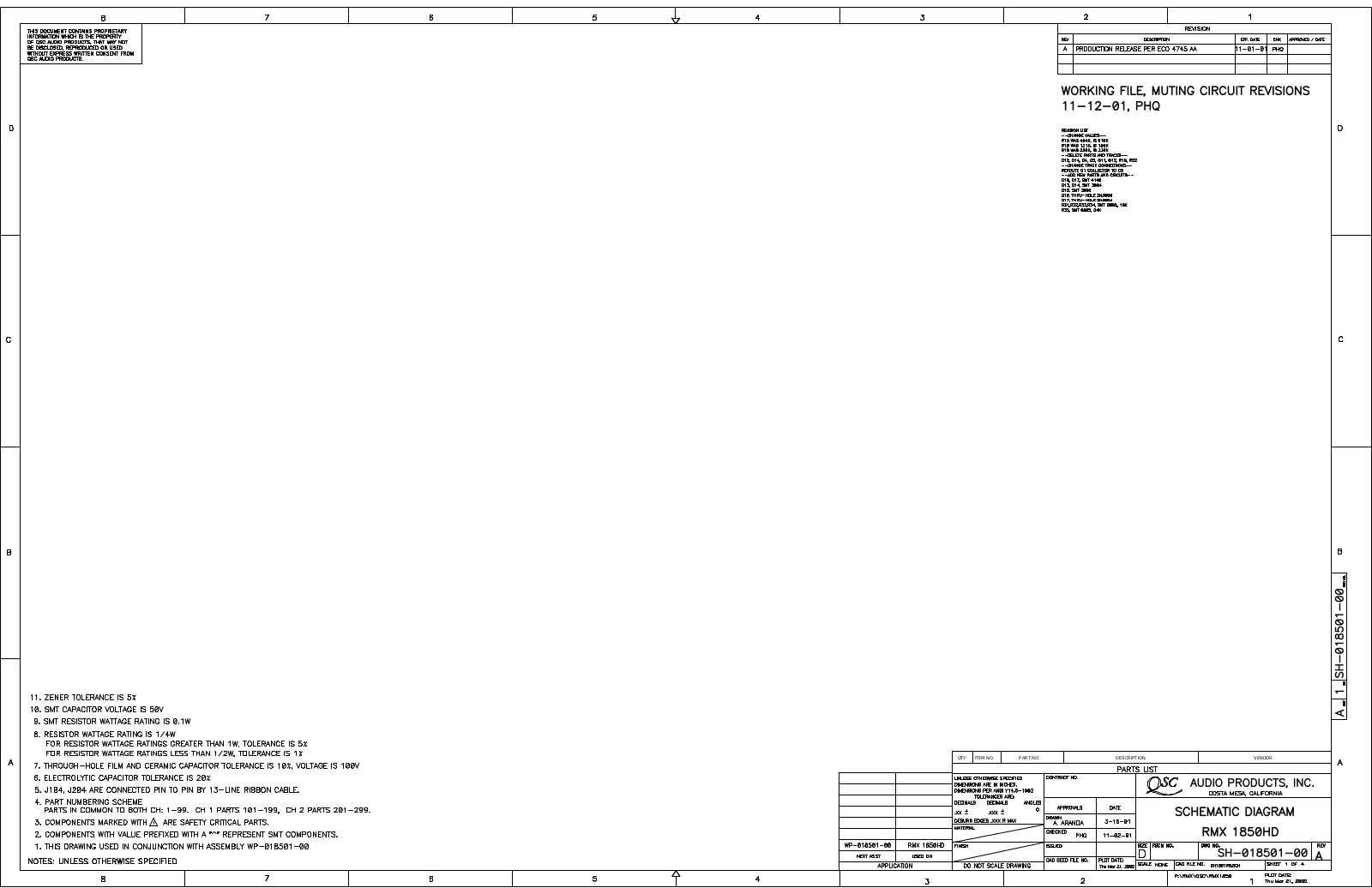 QSC RMX-1850 Schematic