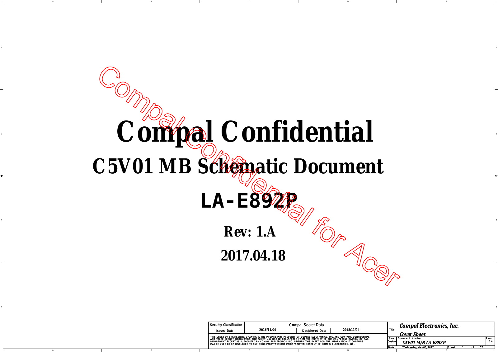 COMPAL LA-E892P SCHEMATICS+BOARDVIEW