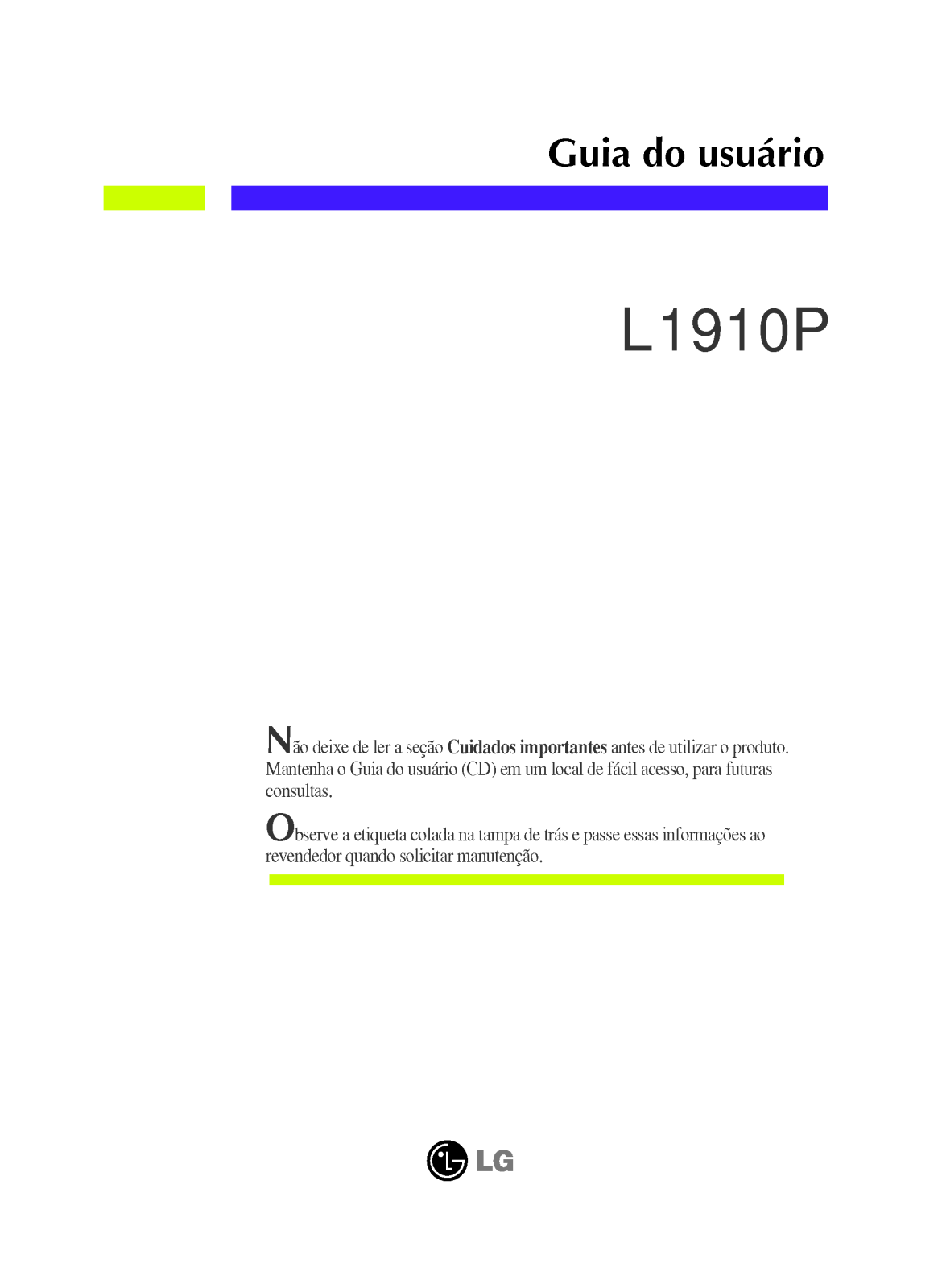 Lg L1910P User Manual