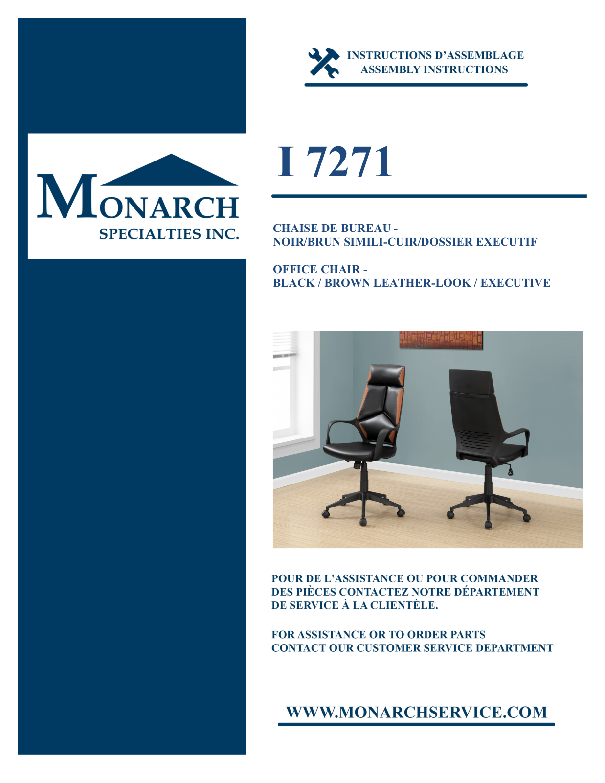 Monarch I7271 Assembly Guide