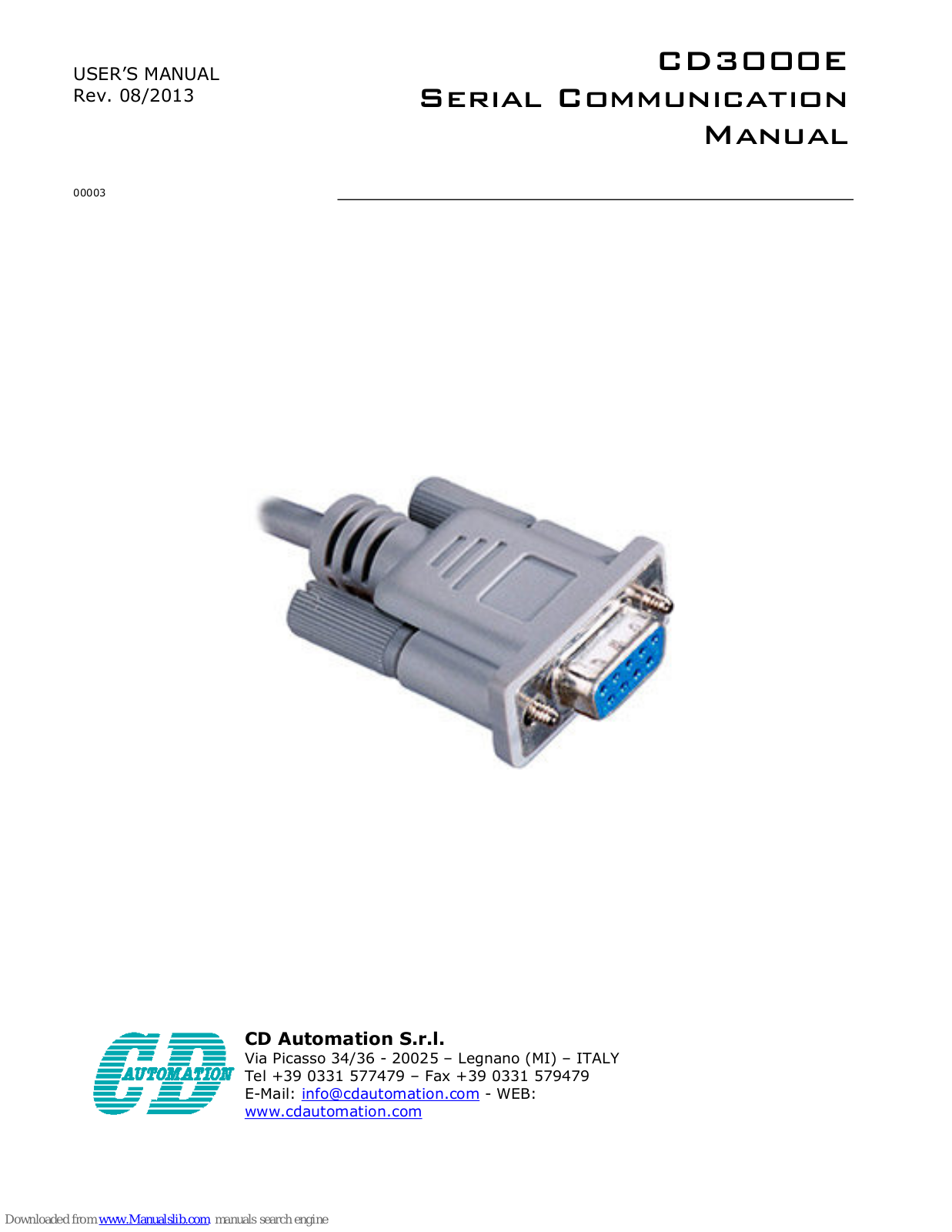 CD Automation CD3000E User Manual - ManualMachine.com