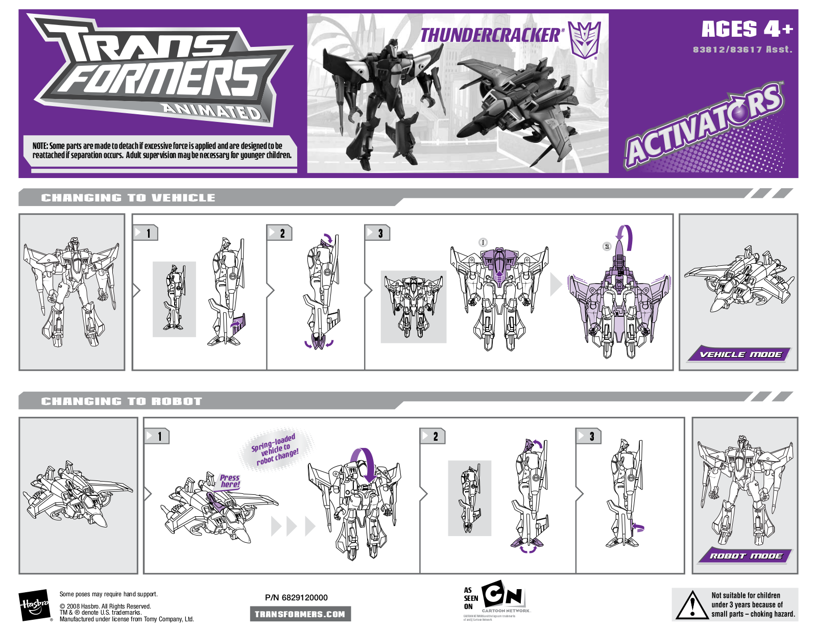 Transformers 83617 User Manual