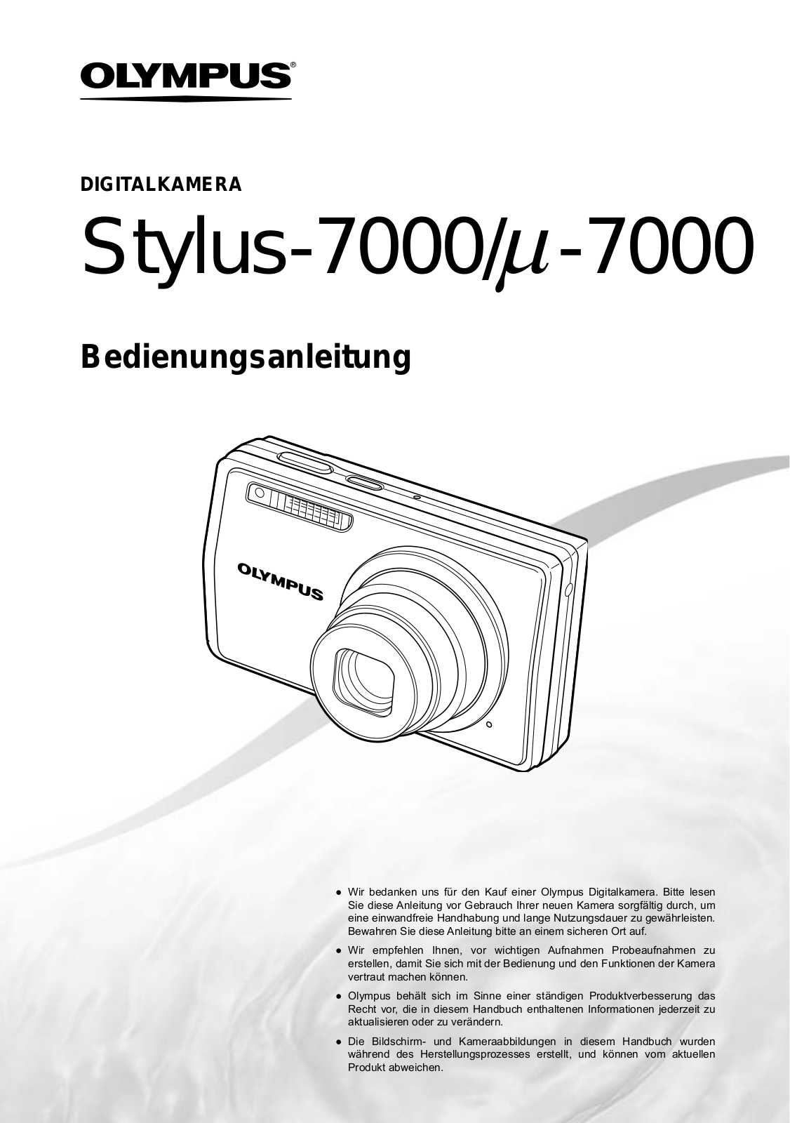 Olympus μ-7000 User Manual