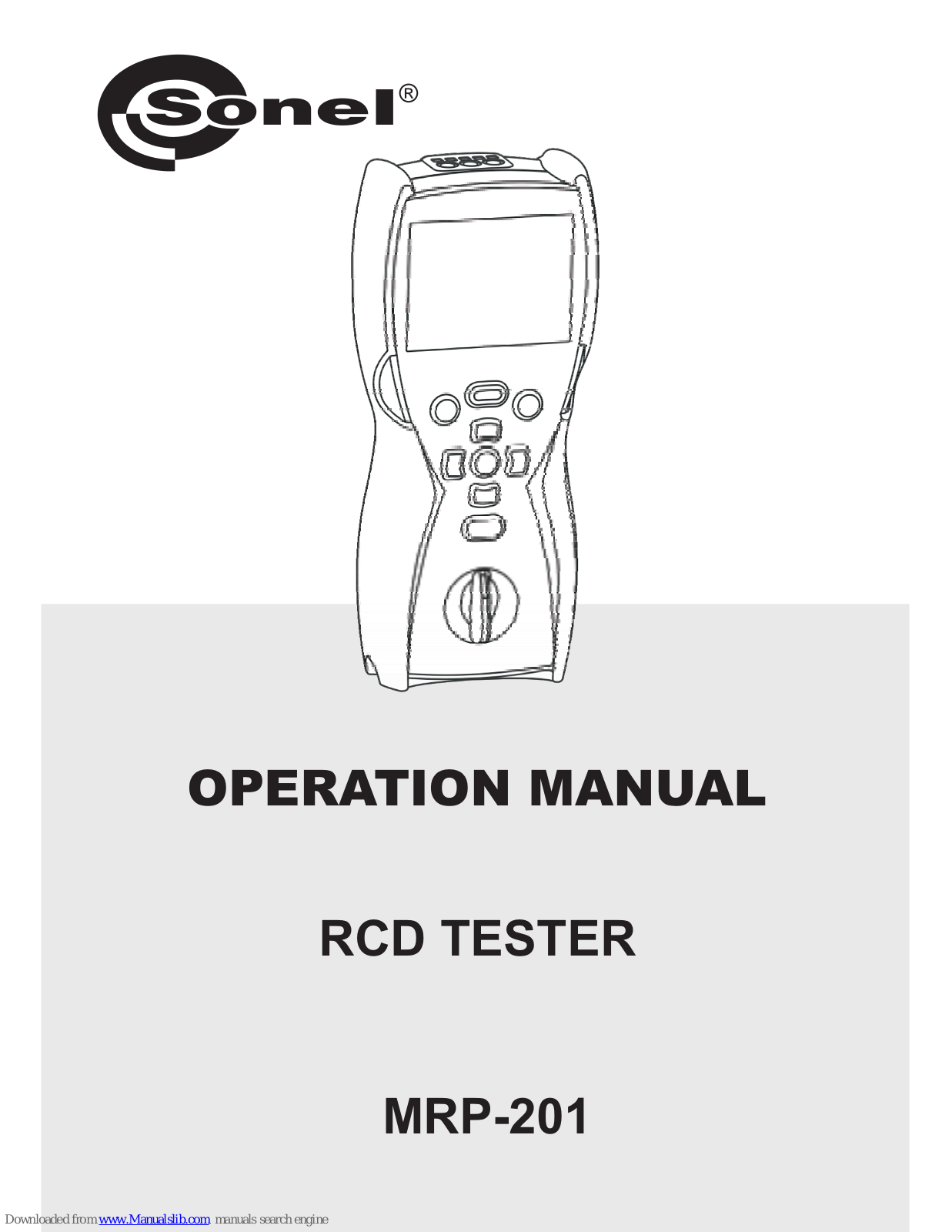 Sonel MRP-201 Operating Manual - ManualMachine.com