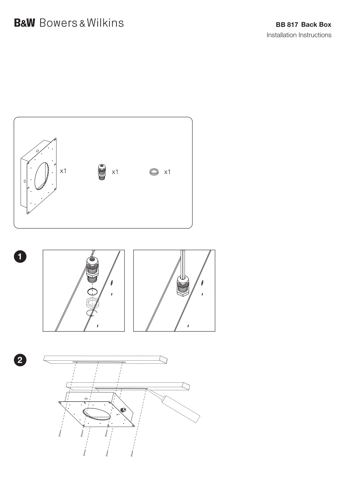 Bowers and Wilkins BB-817 Owners manual