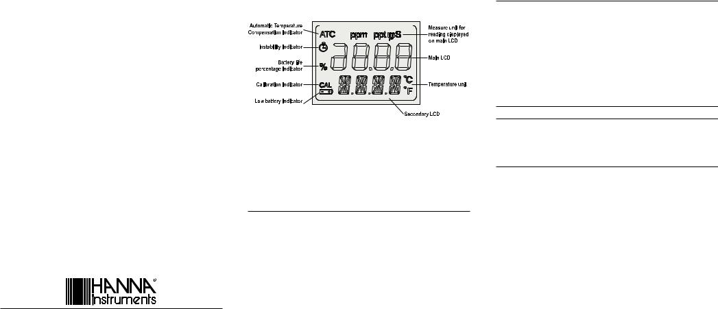 Hanna Instruments HI 99300 User Manual