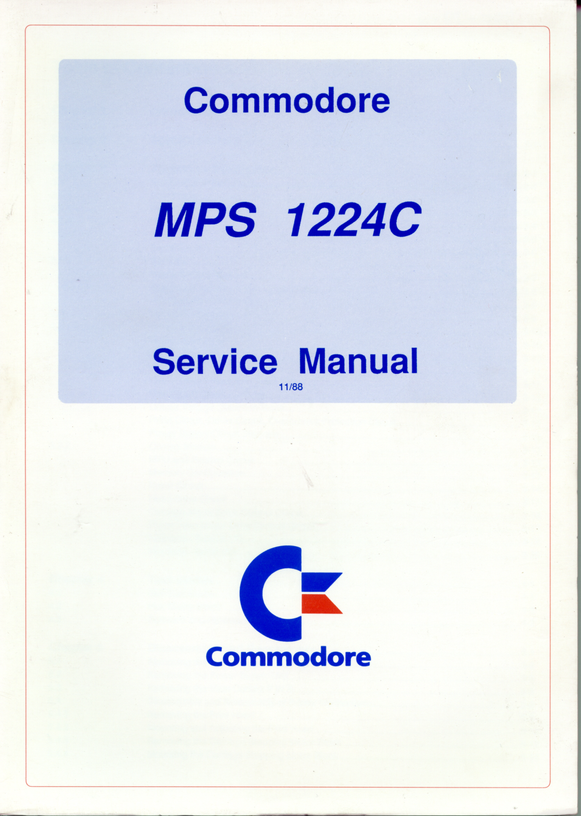 Commodore MPS 1224C Service Manual