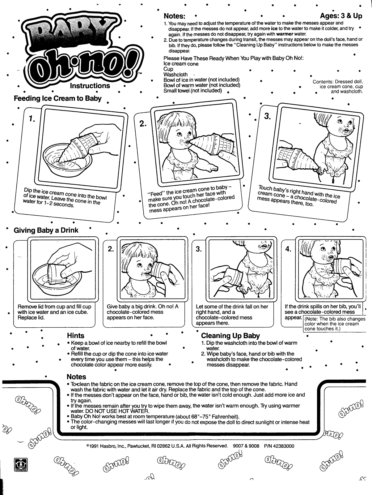 HASBRO Baby Oh-No User Manual