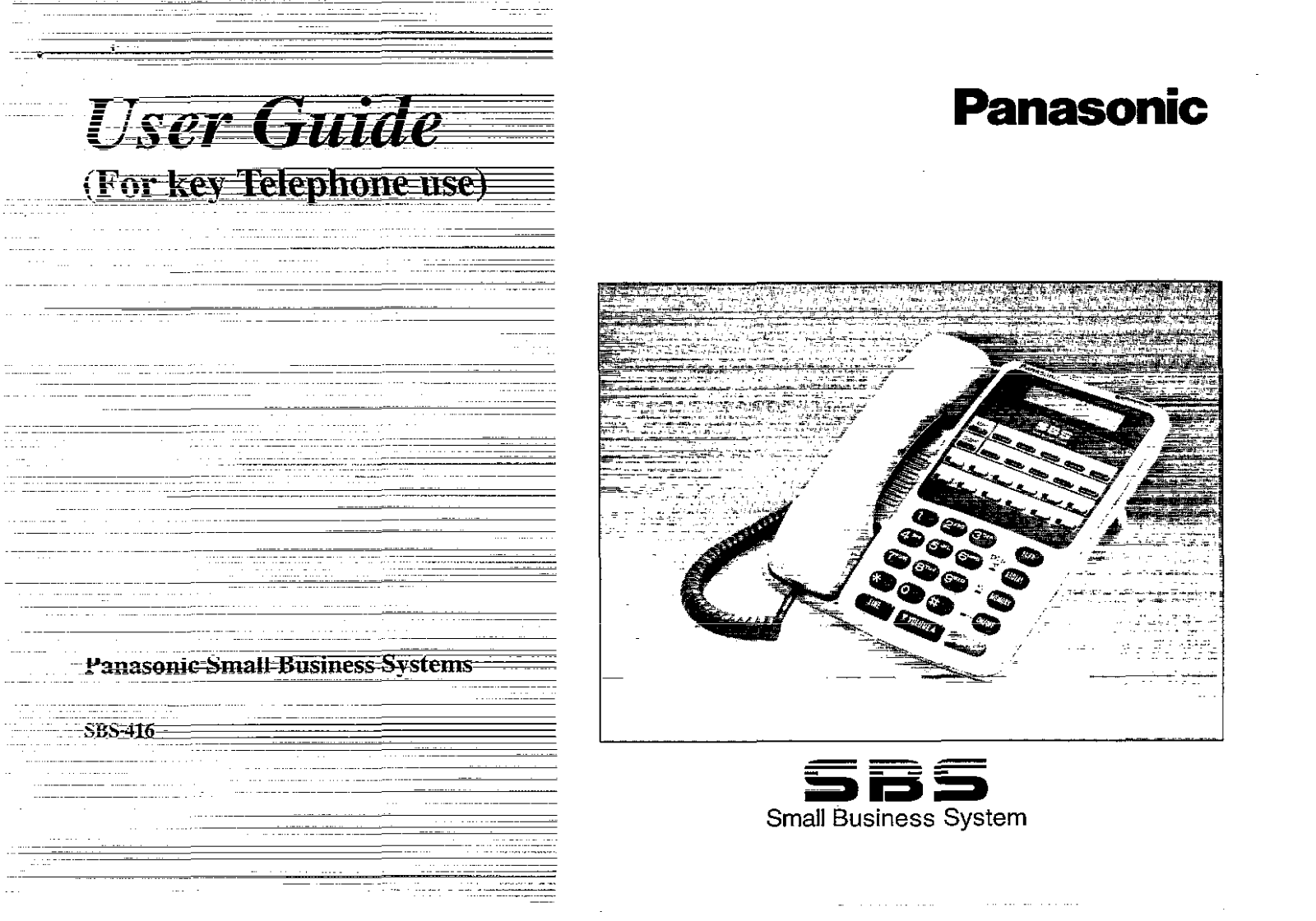 Panasonic SB-S User Manual