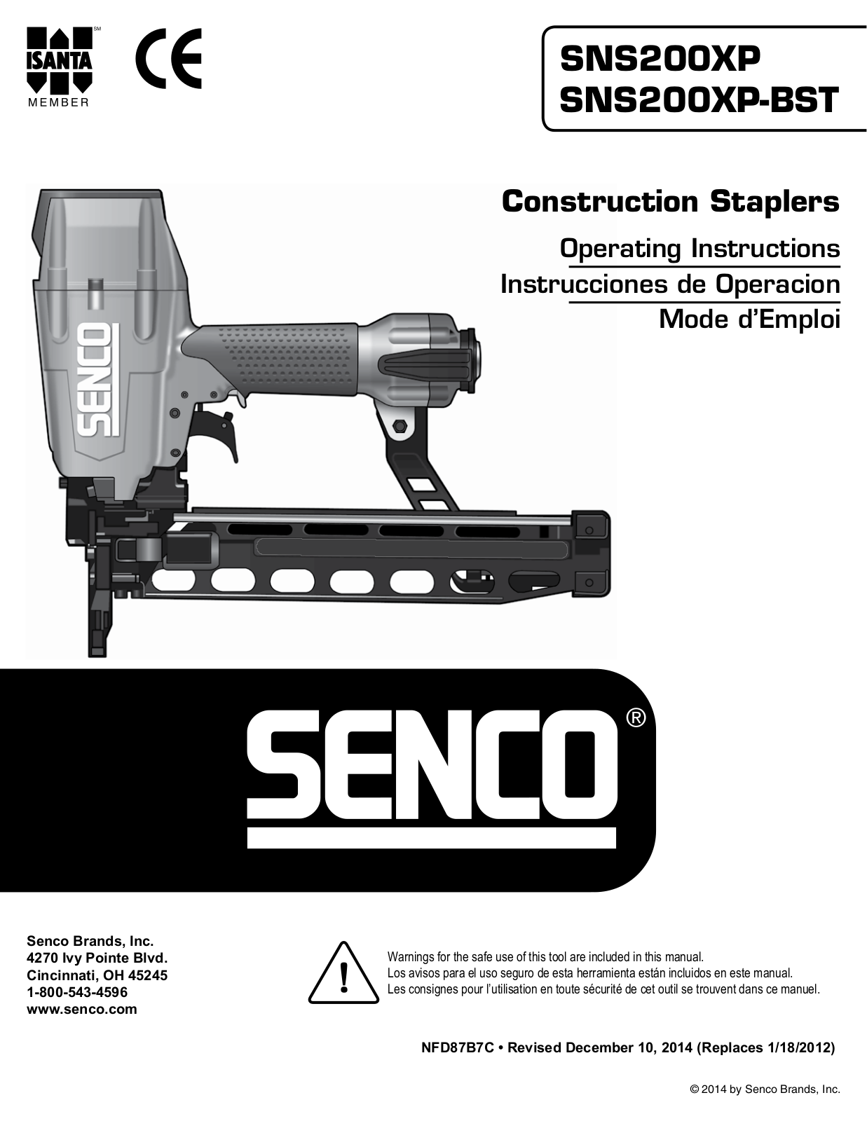 Senco SNS200XP-BST, SNS200XP User Manual