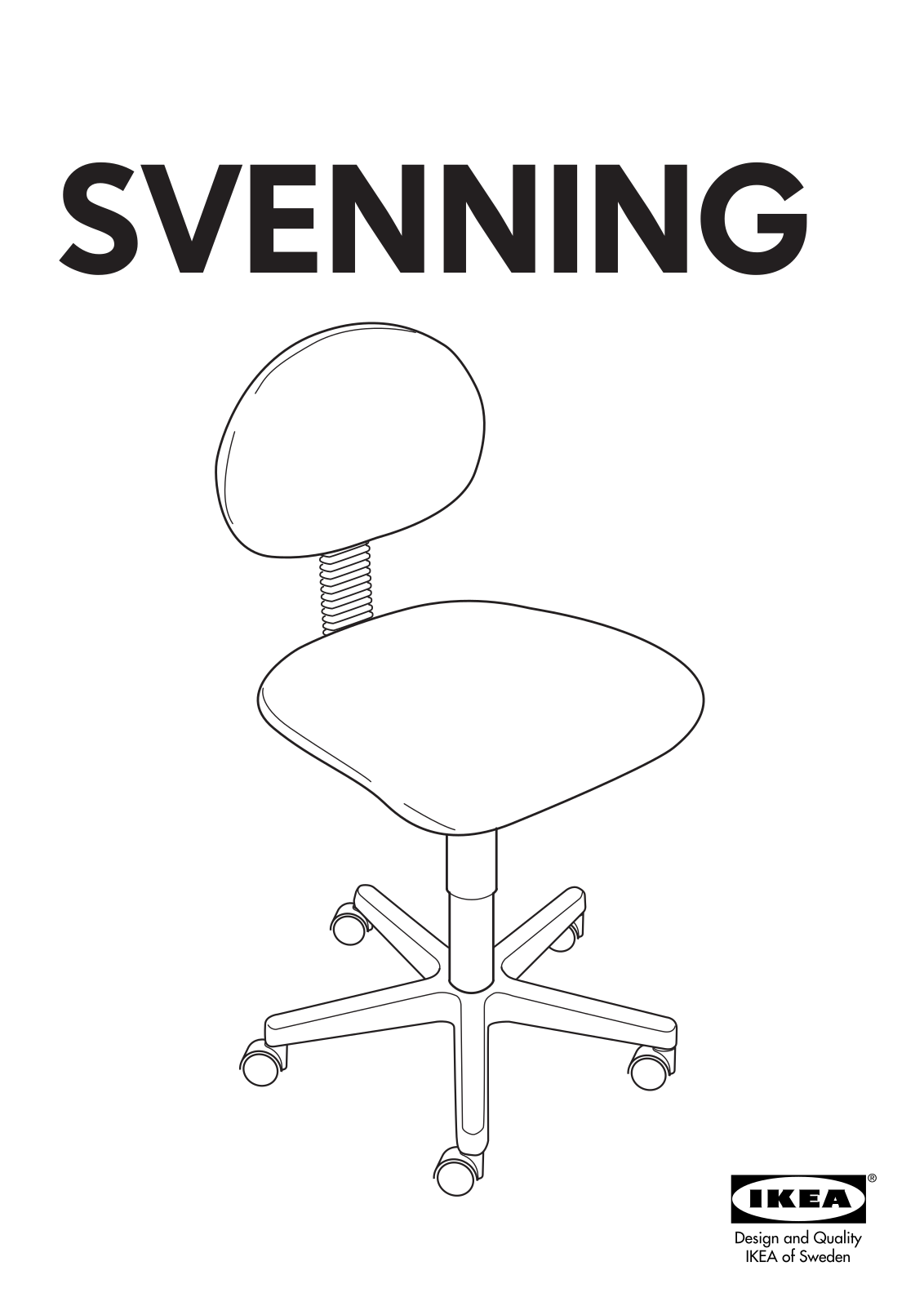 IKEA SVENNING SWIVEL CHAIR Assembly Instruction