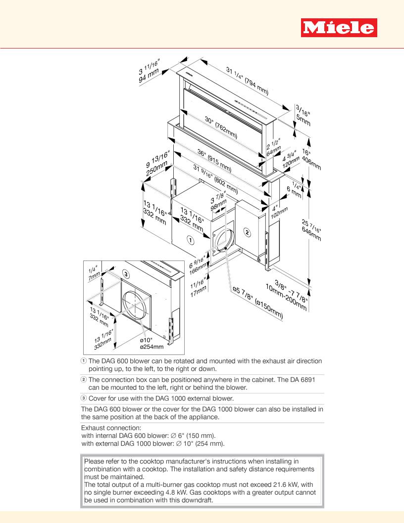 Miele DA6891 Installation Guide