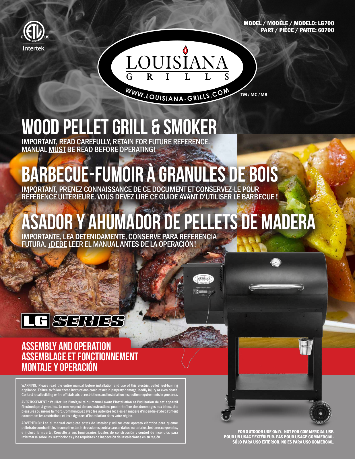 Louisiana grills LG700 User Manual