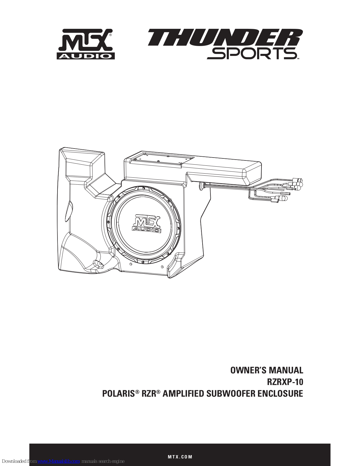 MTX RZRXP-10 Owner's Manual