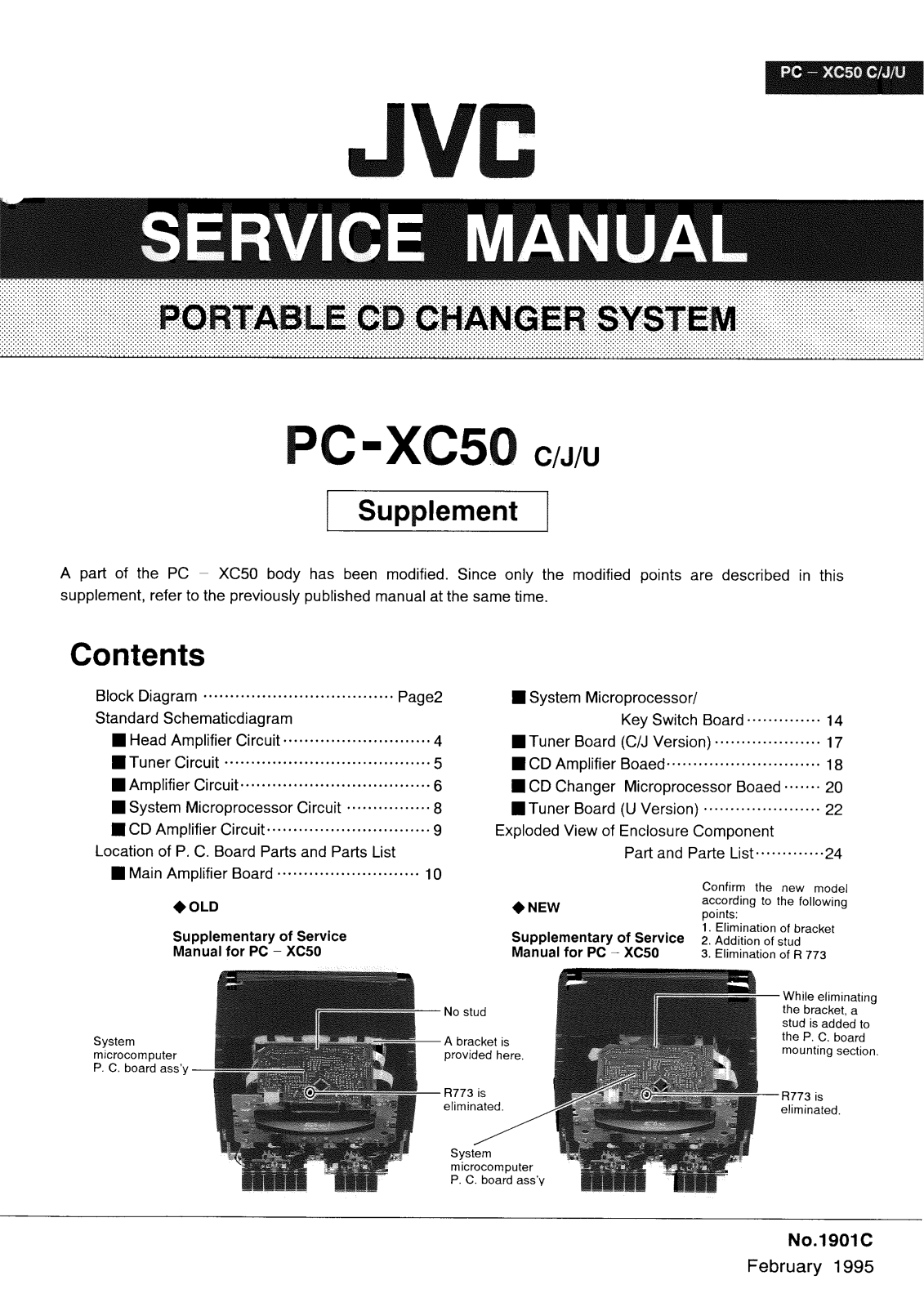 JVC PCXC-50 Service manual