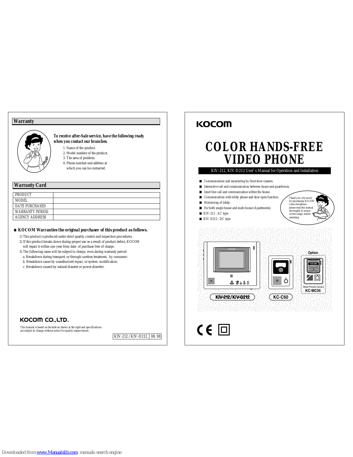 Omron KIV-212, KIV-D212 User Manual