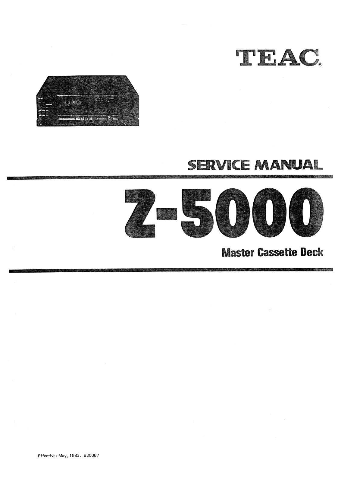 Teac z 5000 Service Manual