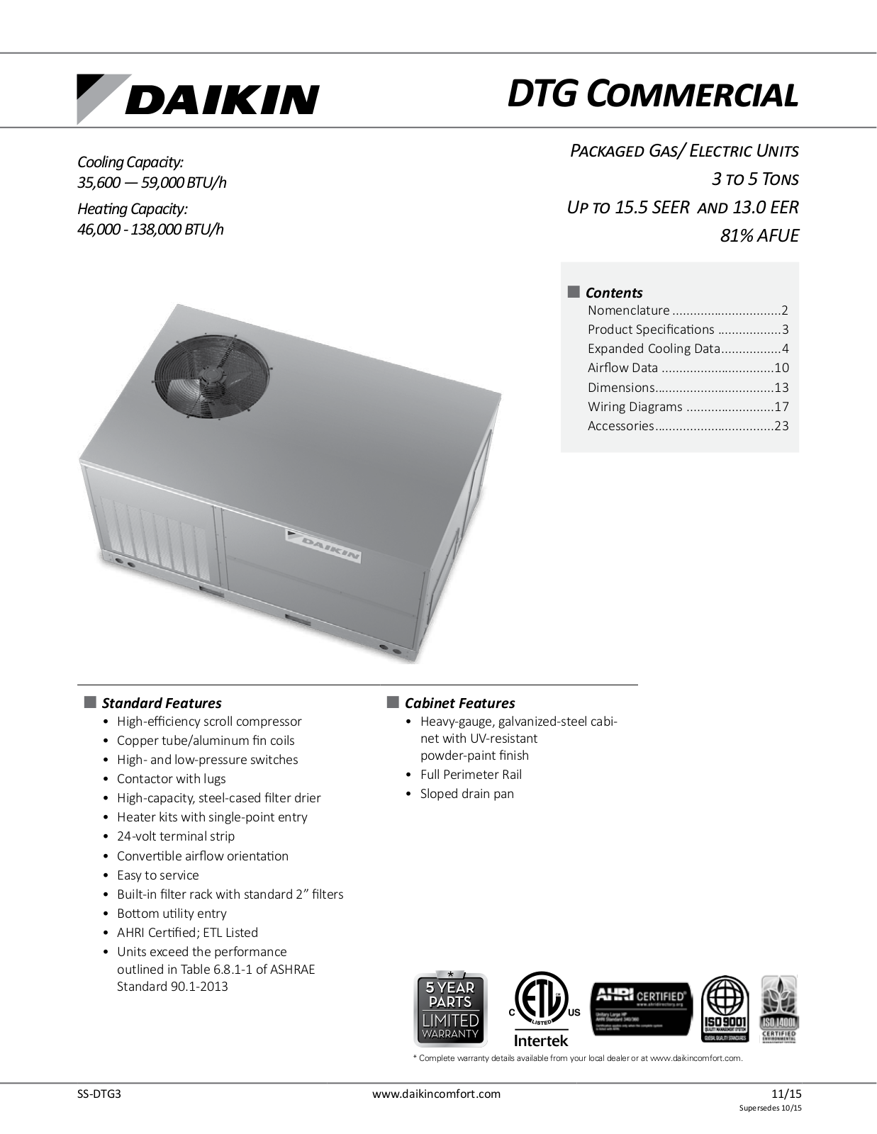 Goodman DTG0360451D User Manual