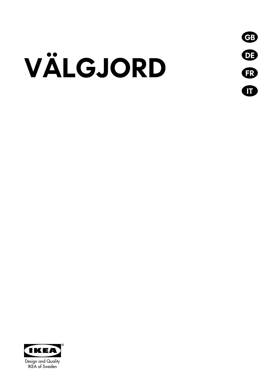 IKEA VALGJORD User Manual