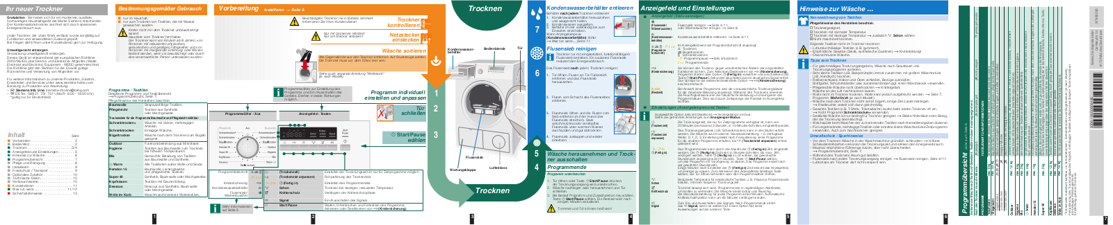 Siemens WT46B280 User Manual