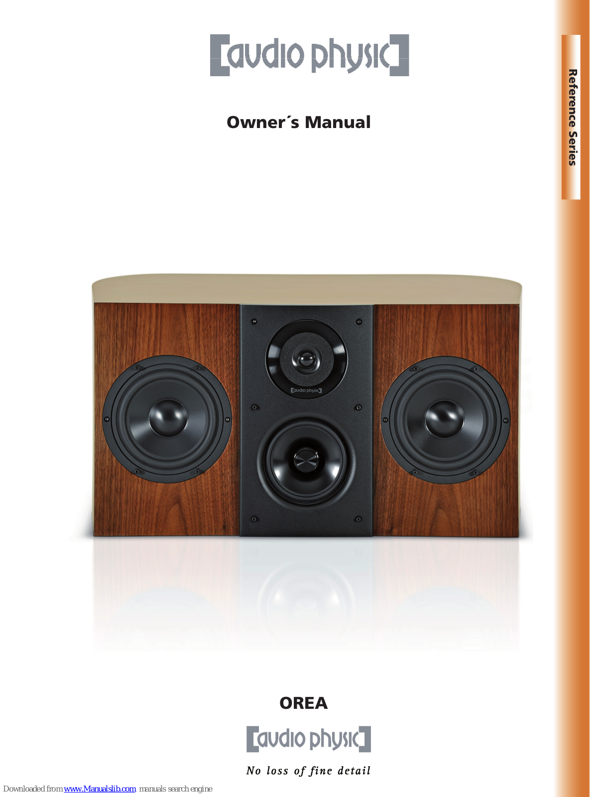 Audio Physic OREA Owner's Manual