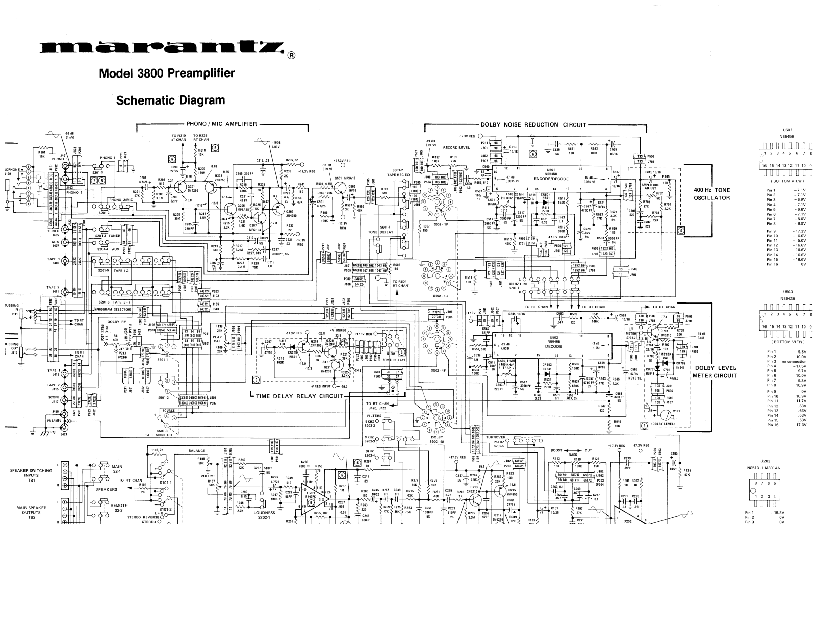 Marantz 3800 Schematics