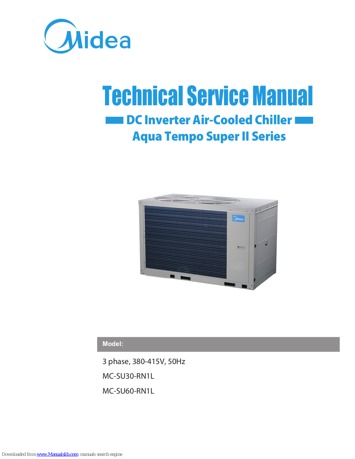 Midea Aqua Tempo Super II, MC-SU30-RN1L, MC-SU60-RN1L Service Manual