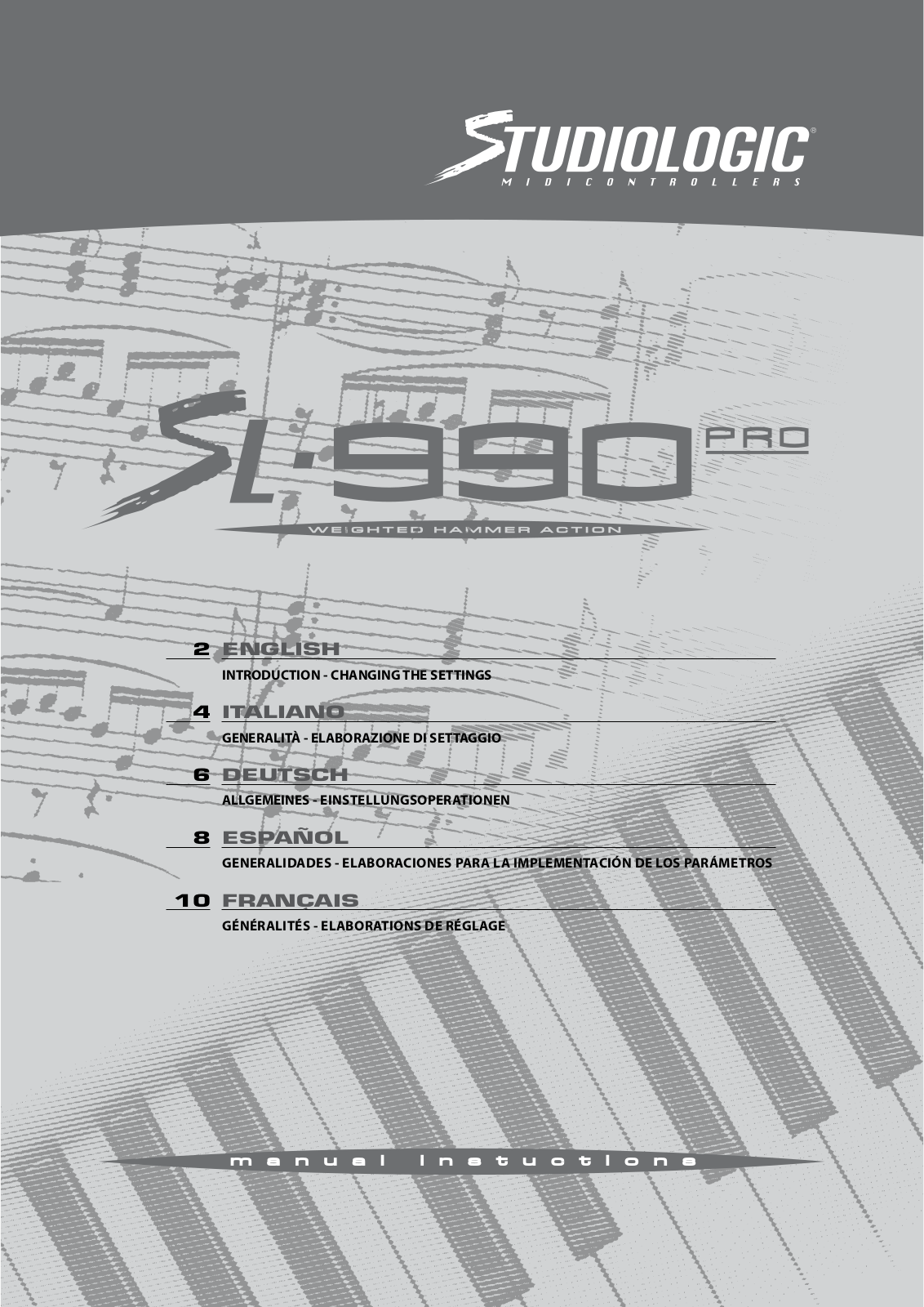 Studiologic SL990Pro User Manual