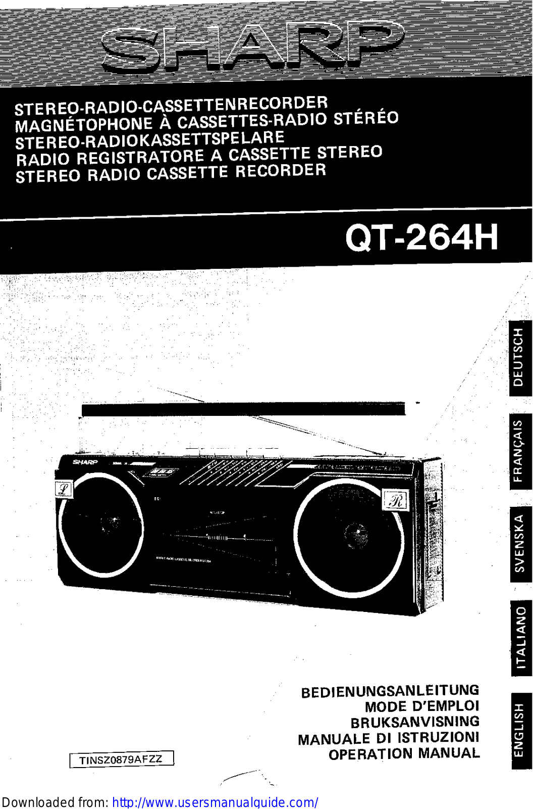 SHARP QT-264H User Manual