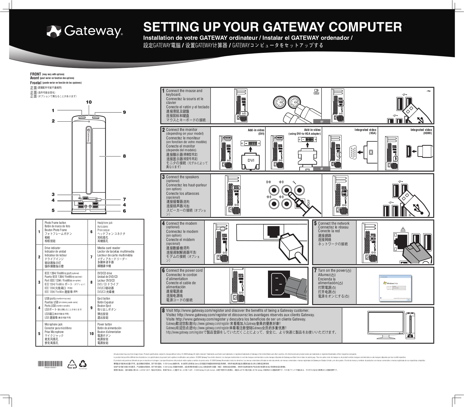 Gateway SX2300, SX2310 Quick Start Manual