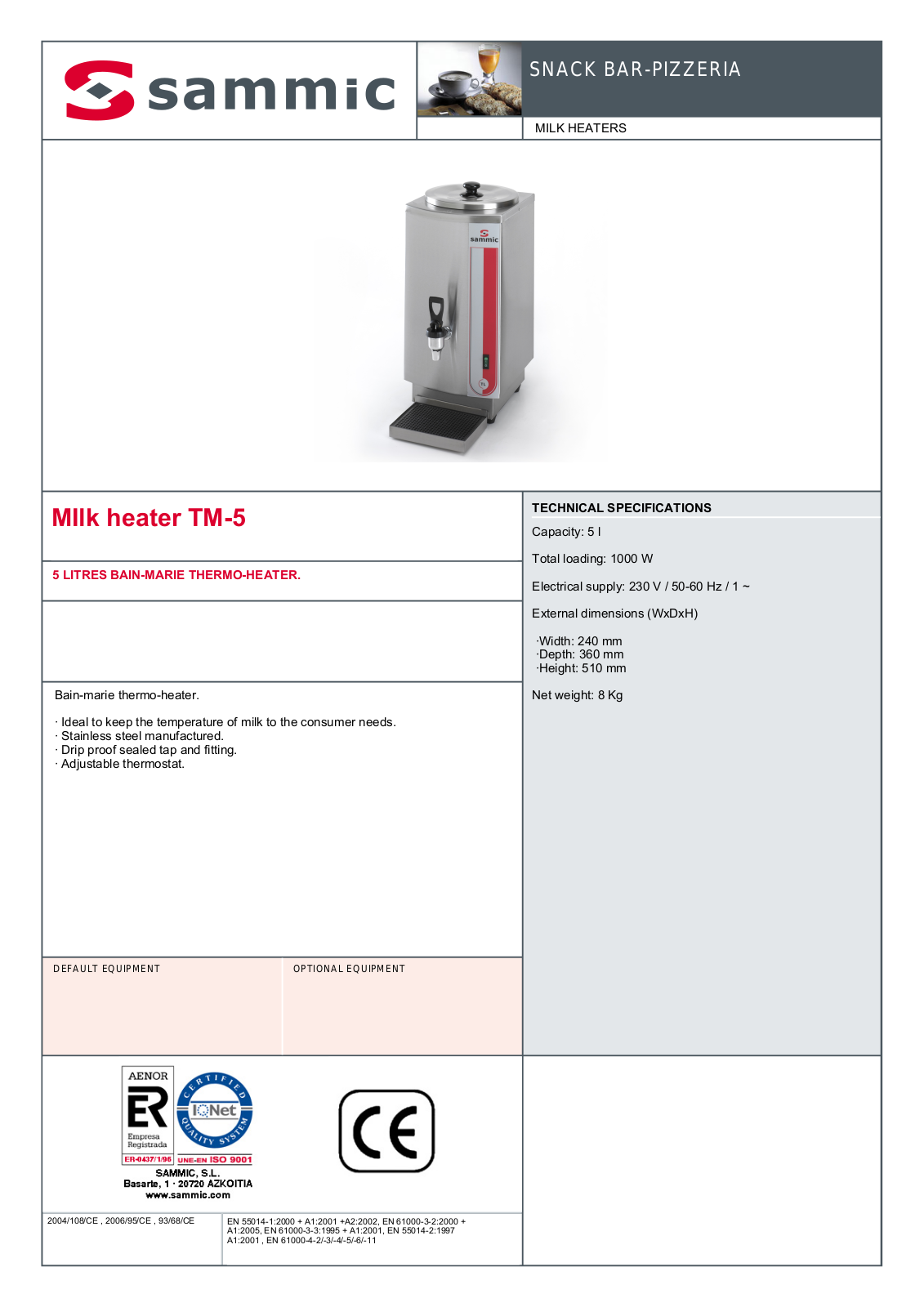 Sammic TM-5 User Manual