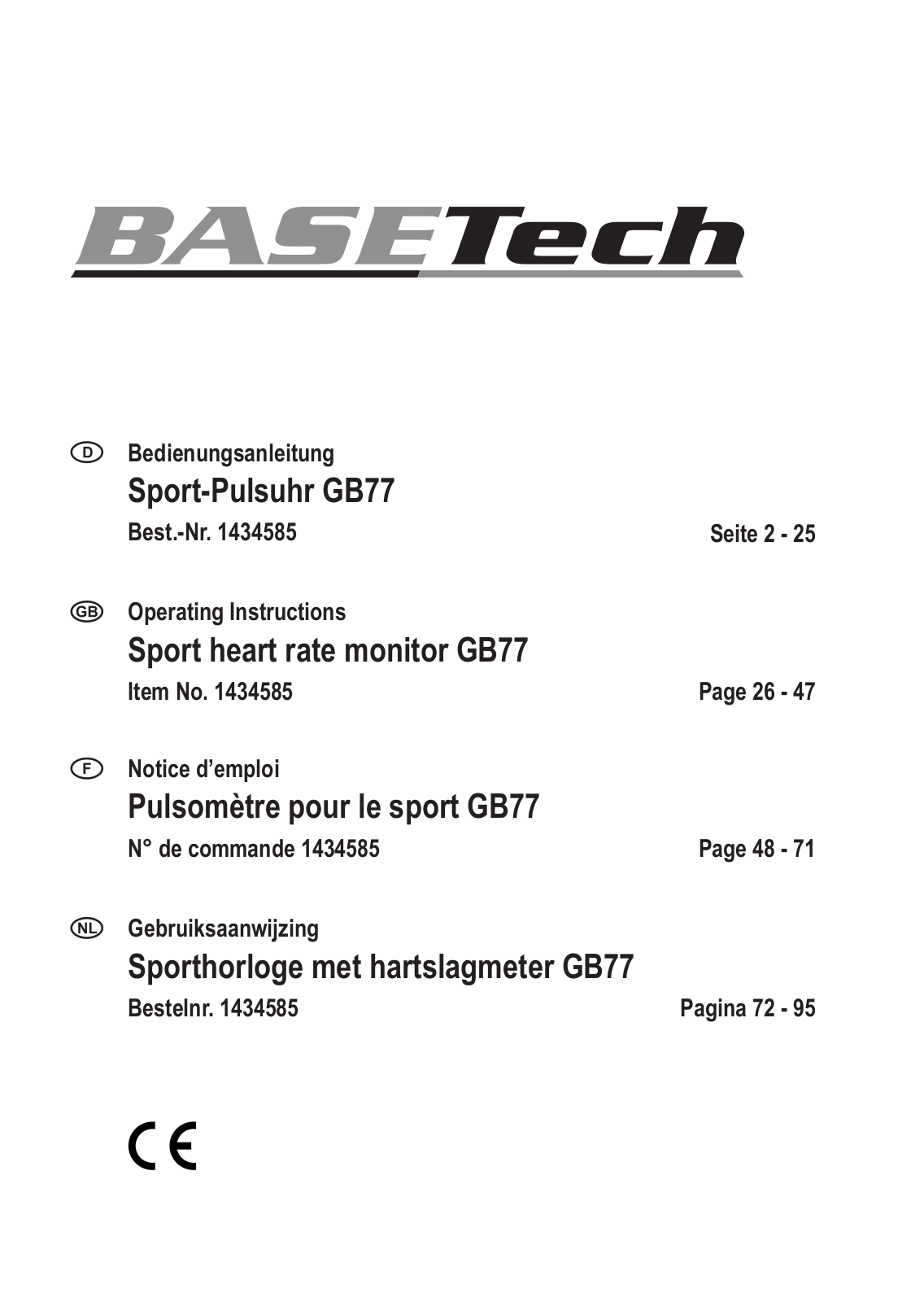 Basetech 1434585 User guide