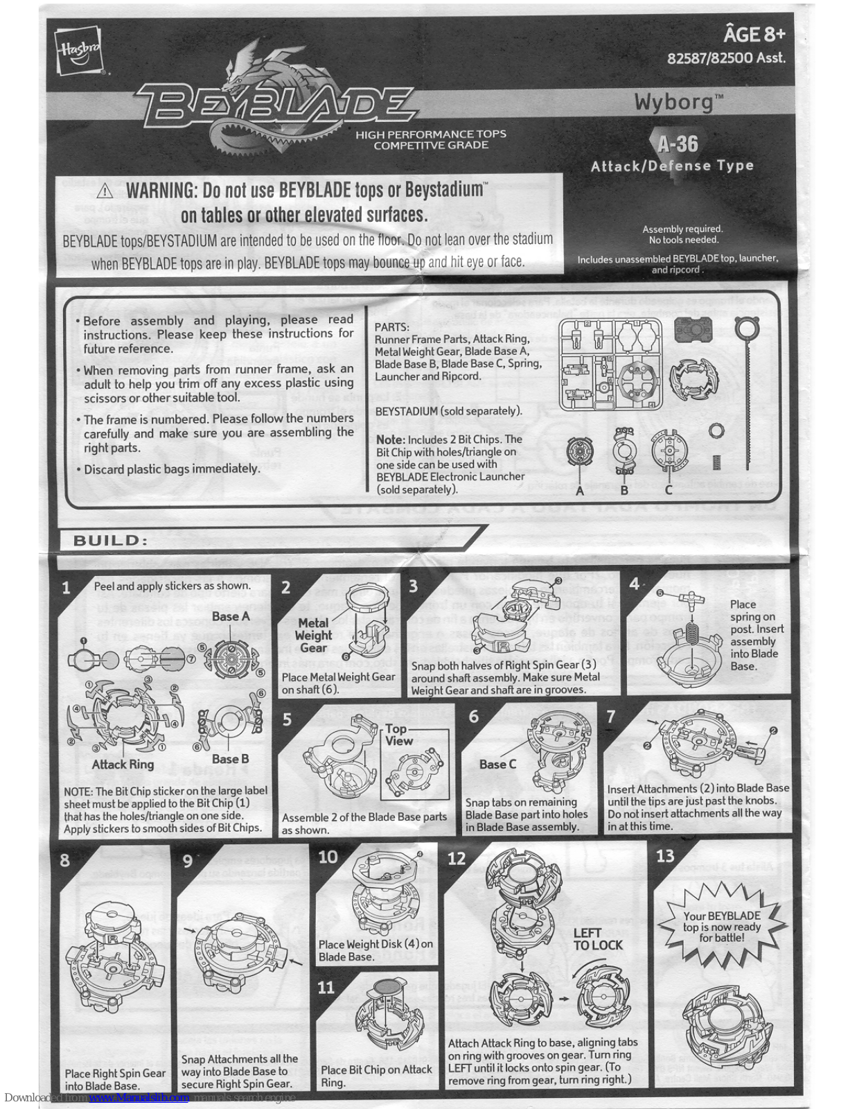 Beyblade Wyborg Instructions Manual - ManualMachine.com
