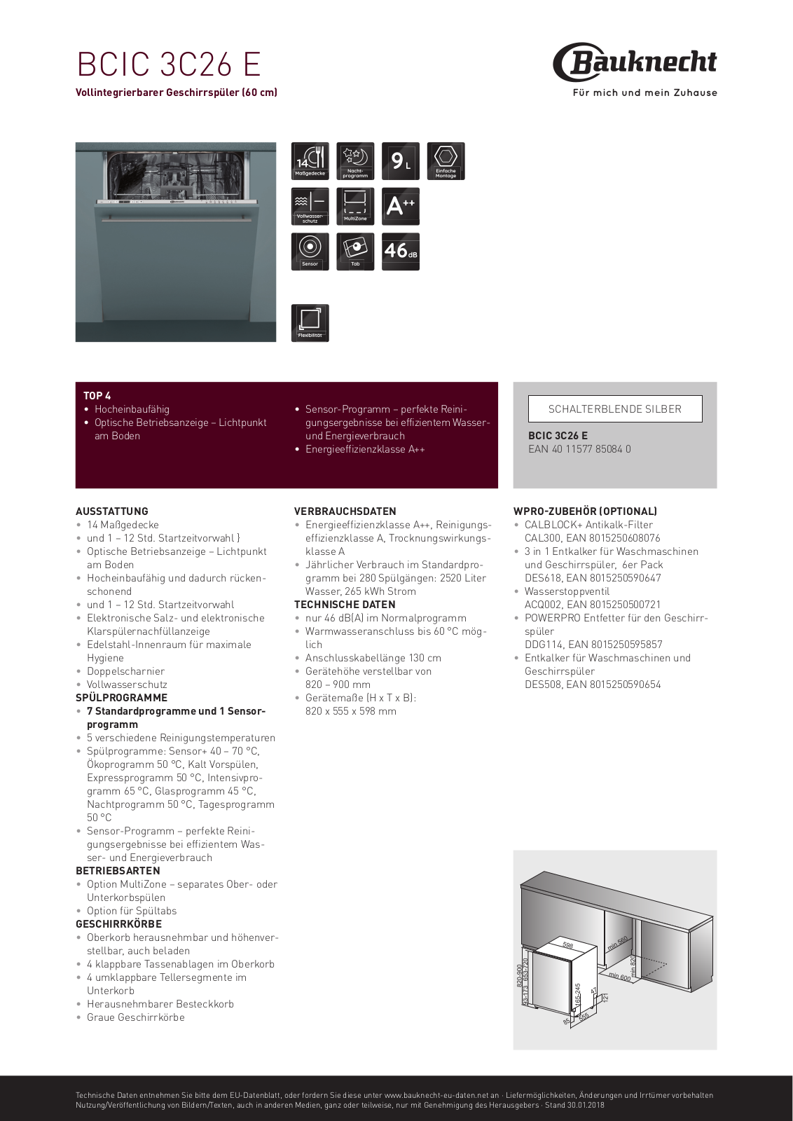 Bauknecht BCIC 3C26 E User Manual