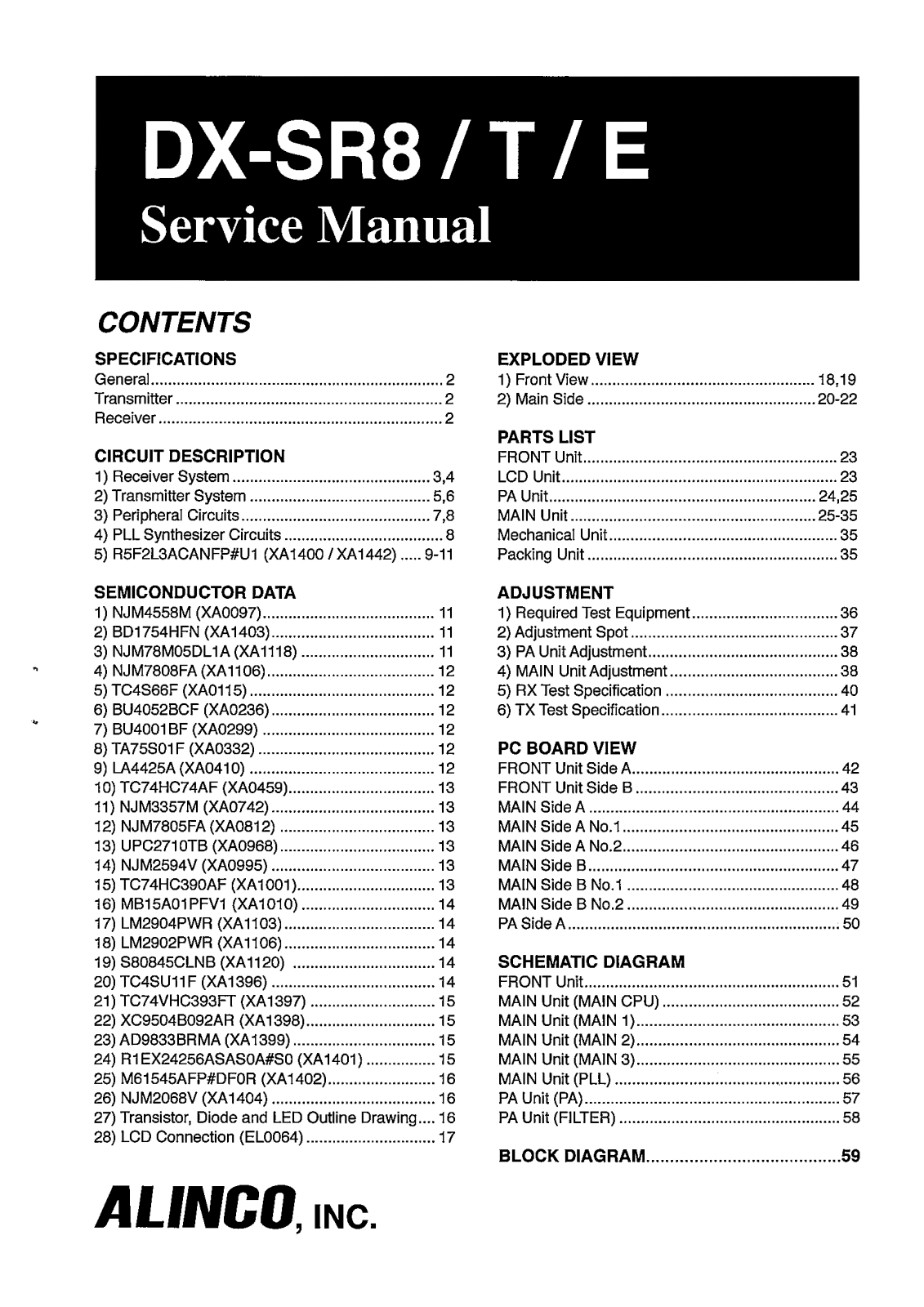 Alinco DX-SR8E User Manual