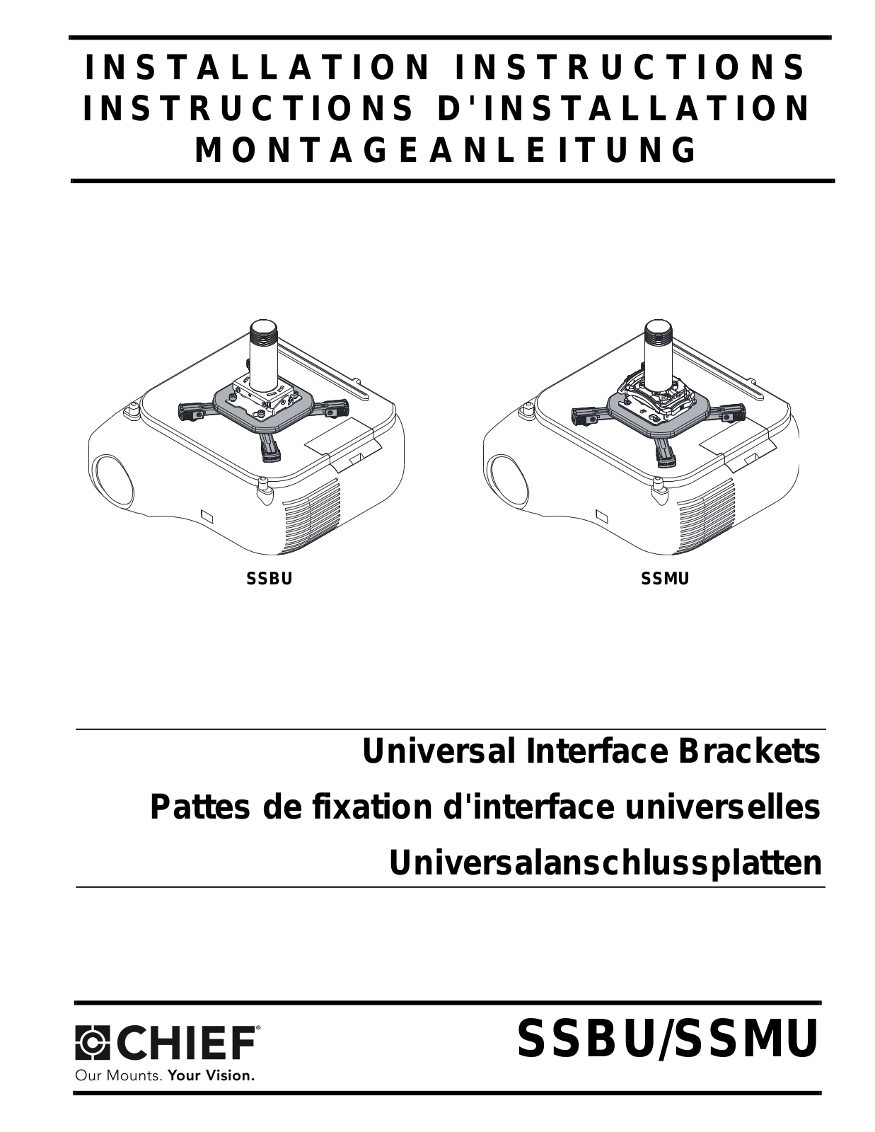 CHIEF SSBU-SSMU User Manual