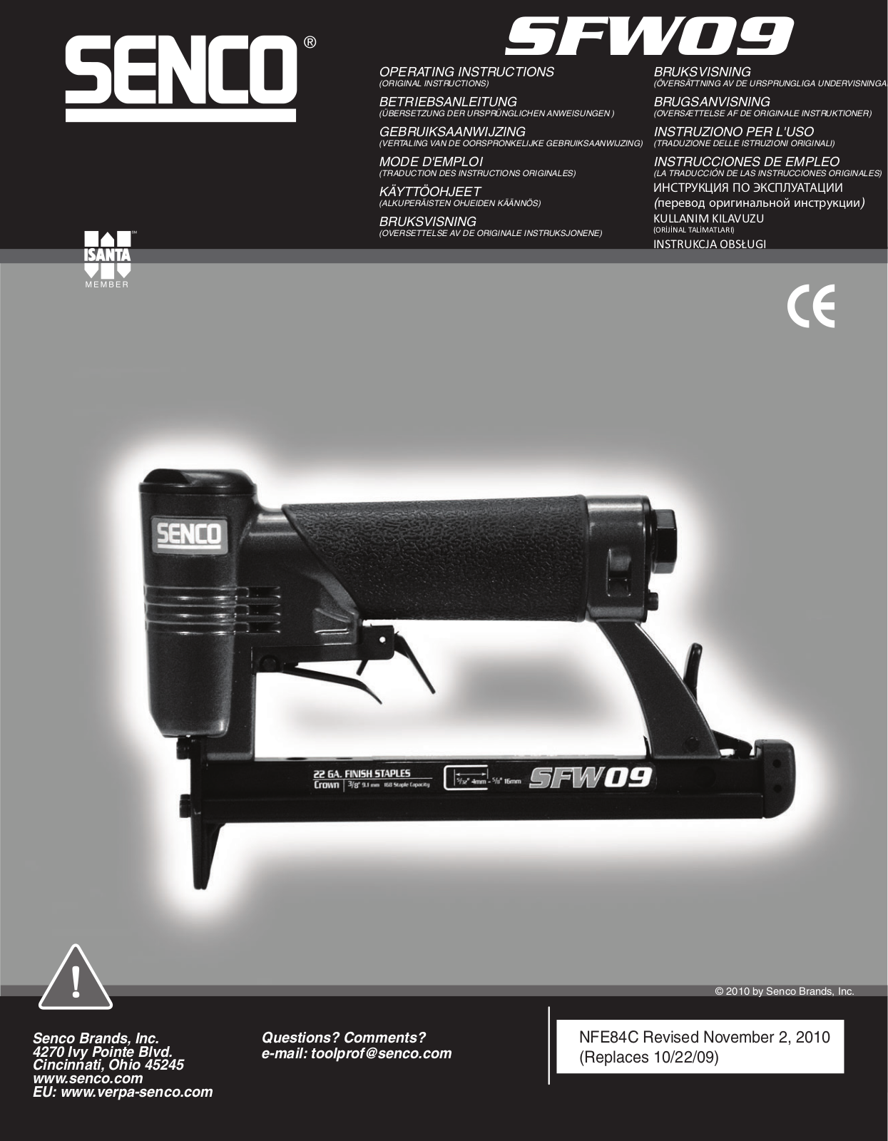 SENCO SFW09 User Manual