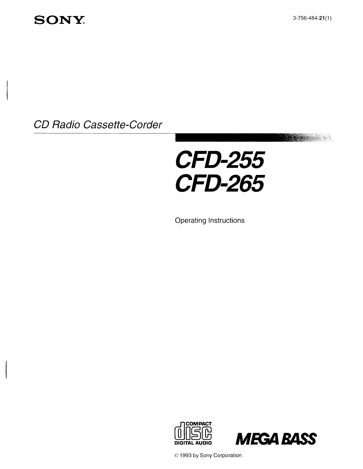 Sony CFD-255 User Manual