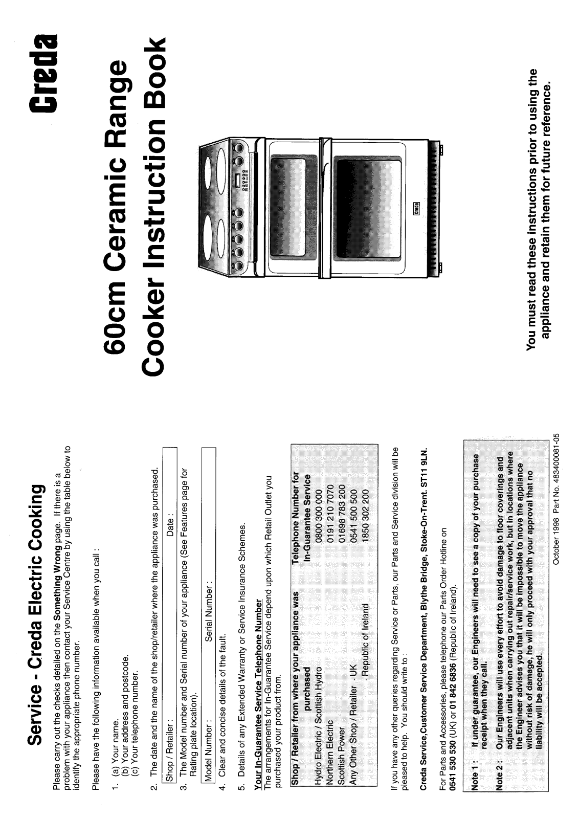 Creda HB48361 User Manual