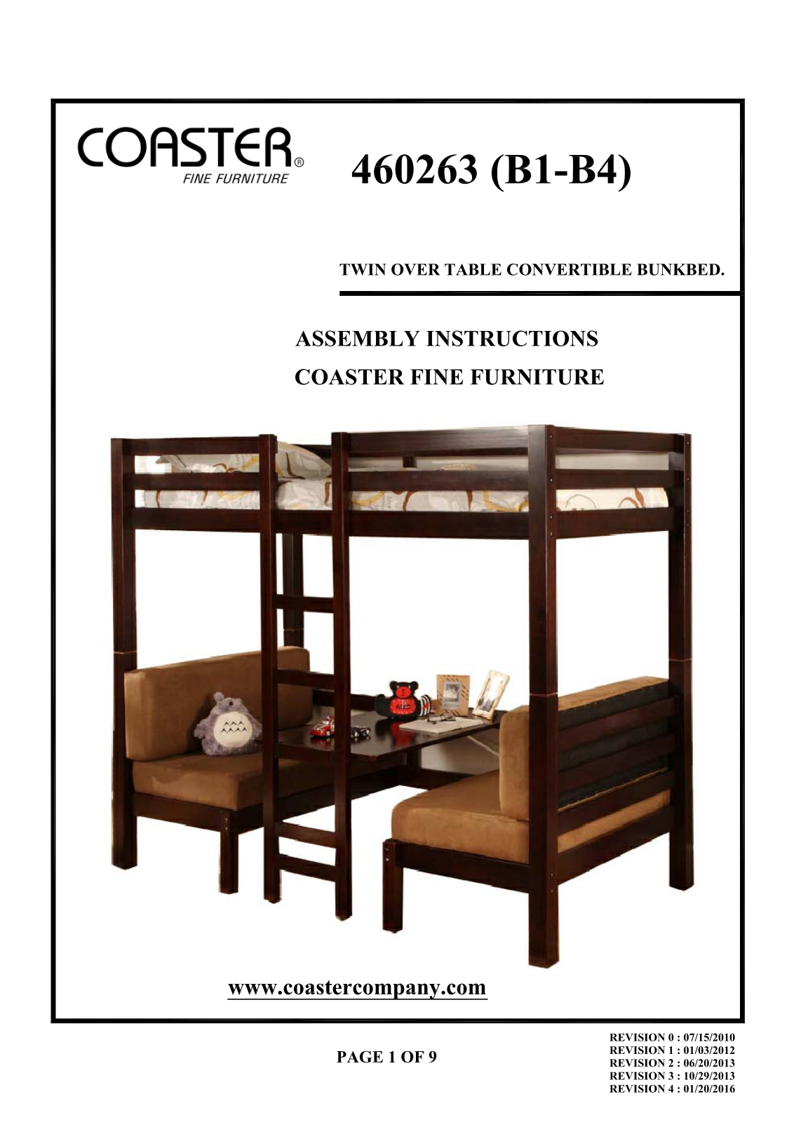 Coaster 460263 Assembly Guide