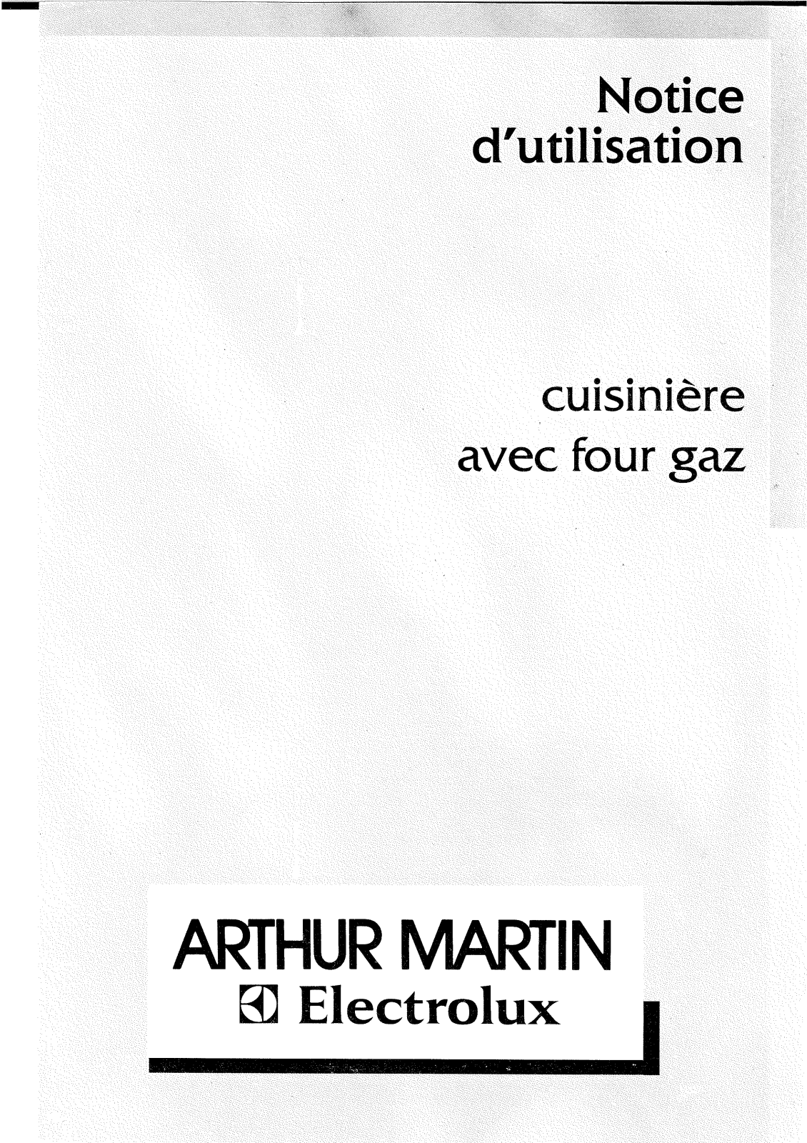 Arthur martin CG6419-1, CG6406-1, CG6498-1, CG6426W1, CG6432-1 User Manual