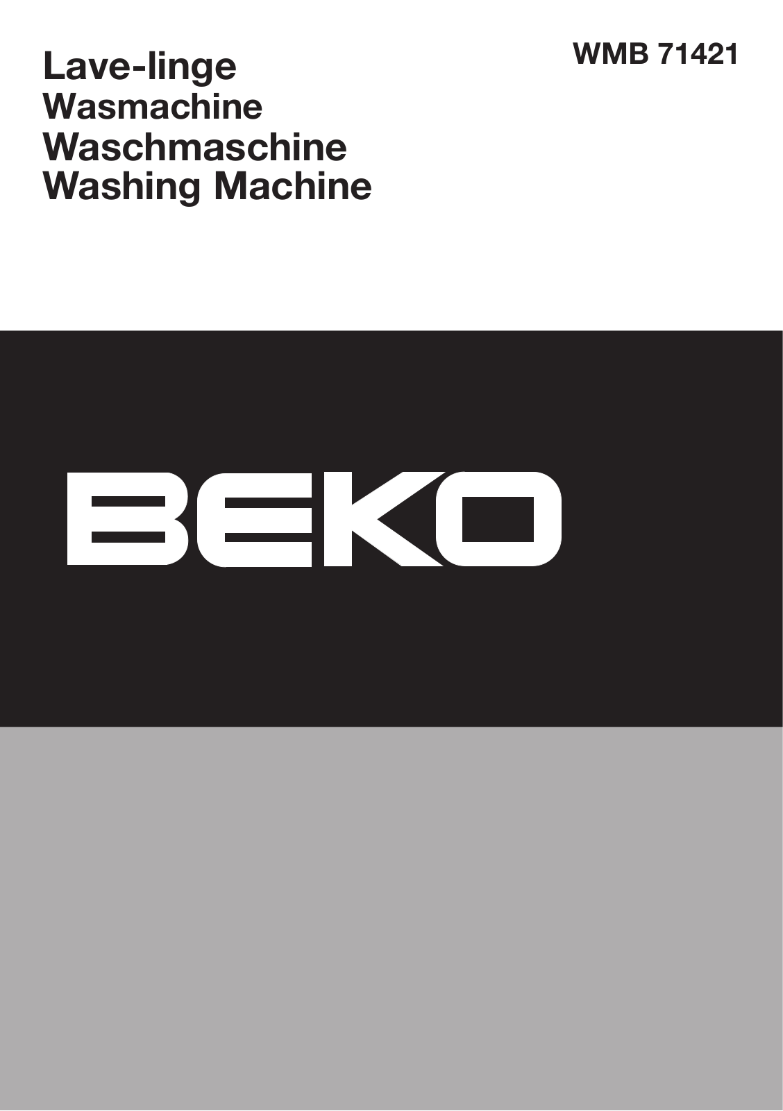 BEKO WMB71421MS User Manual