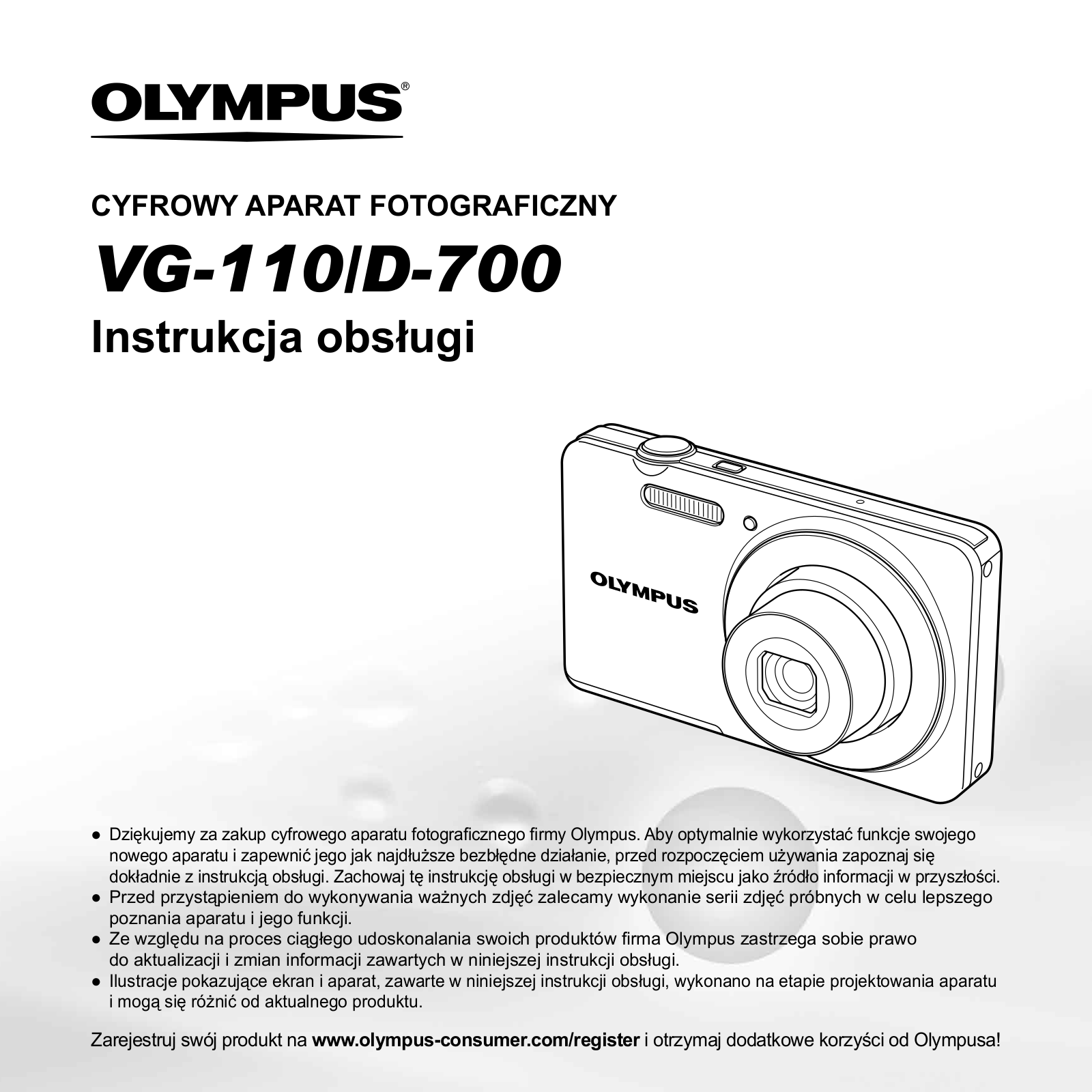 OLYMPUS VG-110, D-700 User Manual