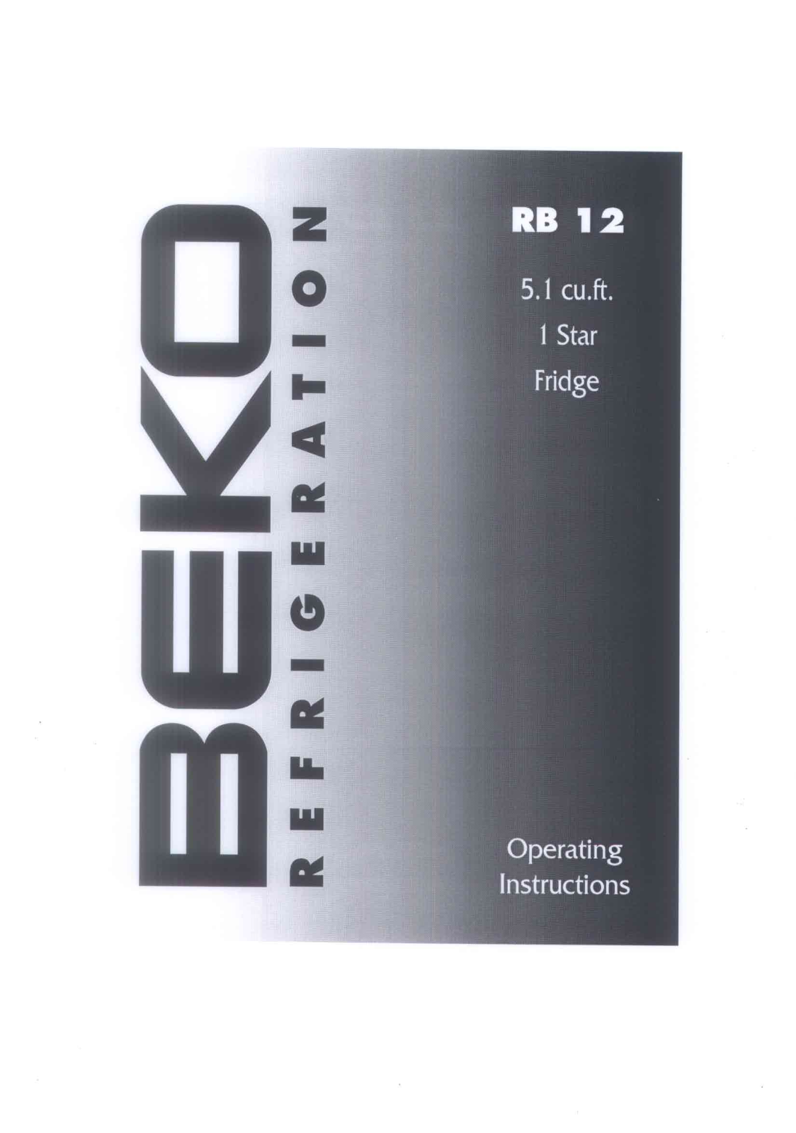 Beko RB12 User Manual