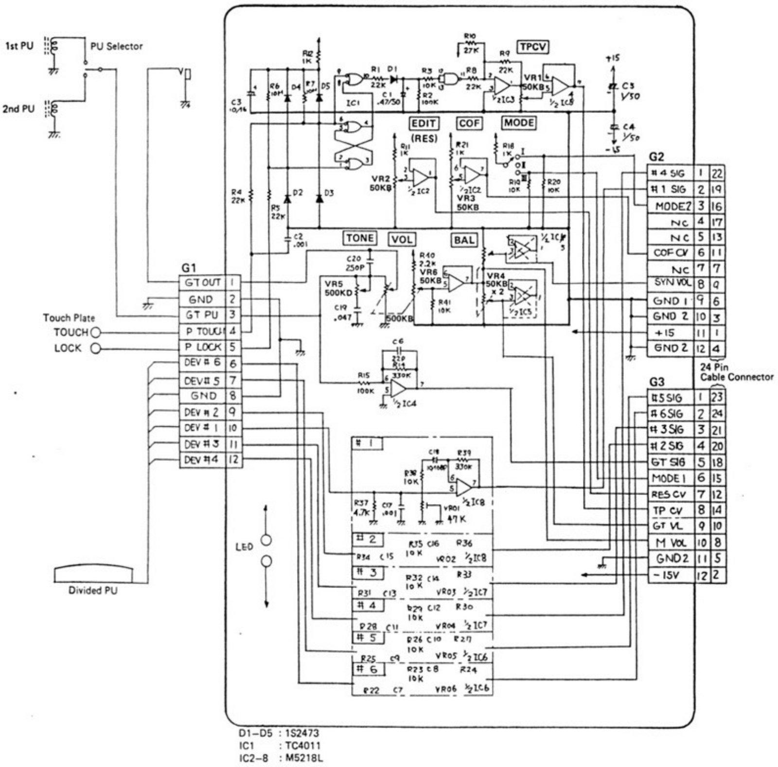 Roland g 707 schematic