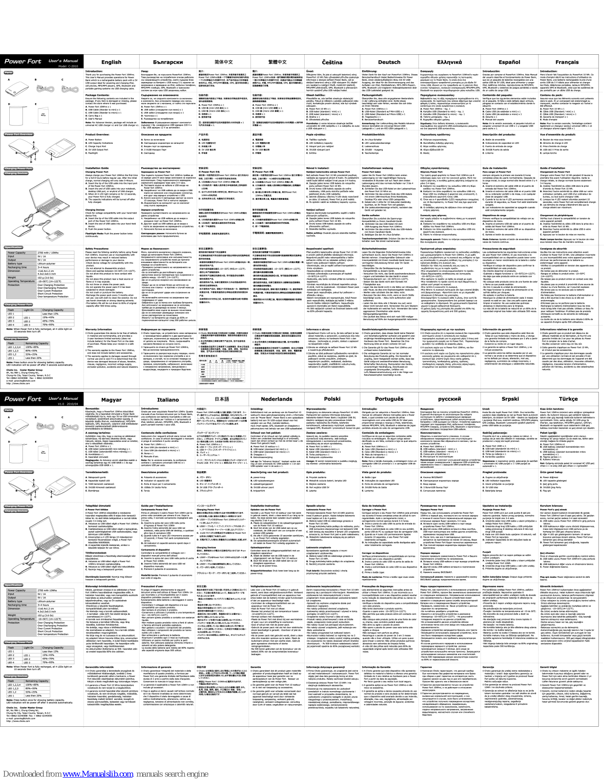 Cooler Master Power Fort C-2010 User Manual