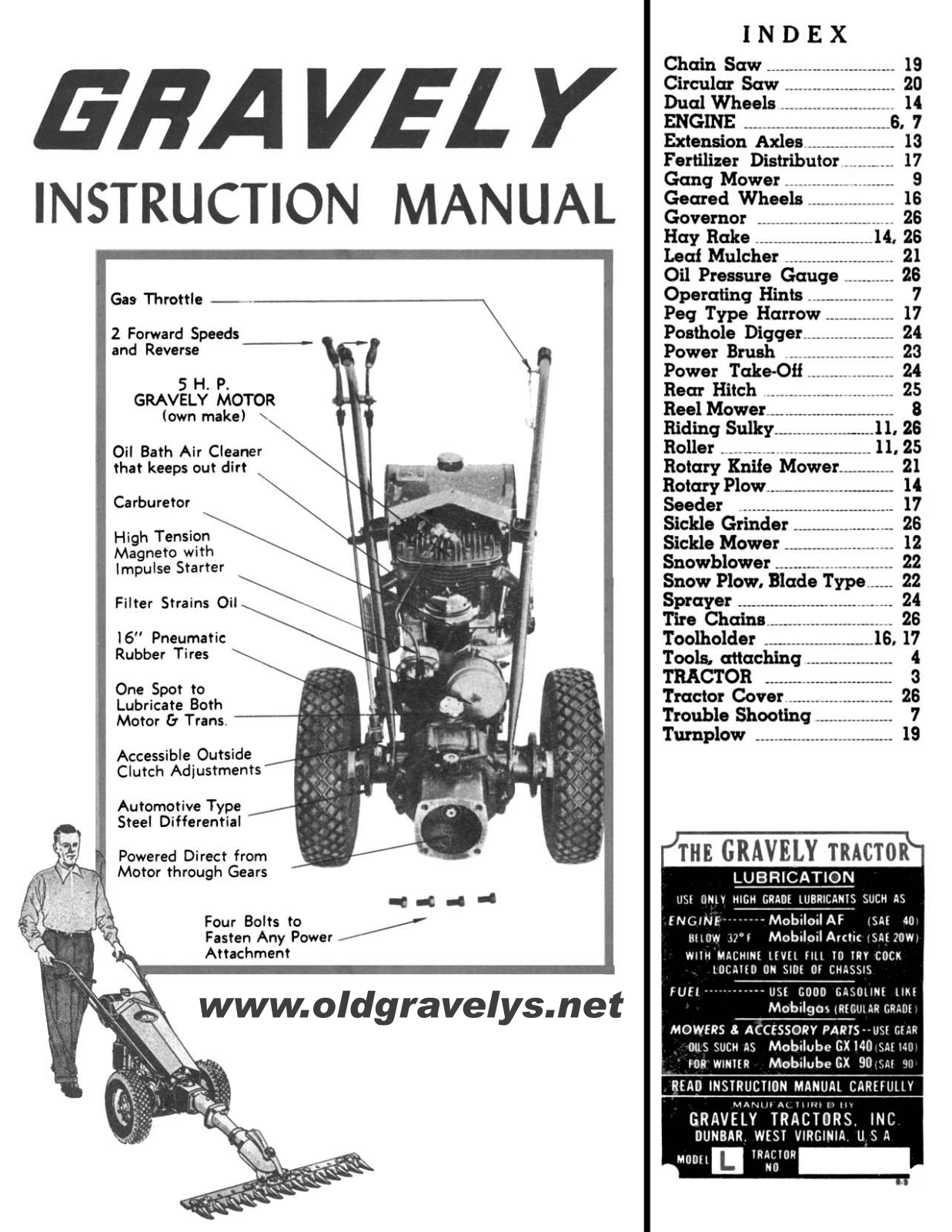 Gravely L Instruction Manual