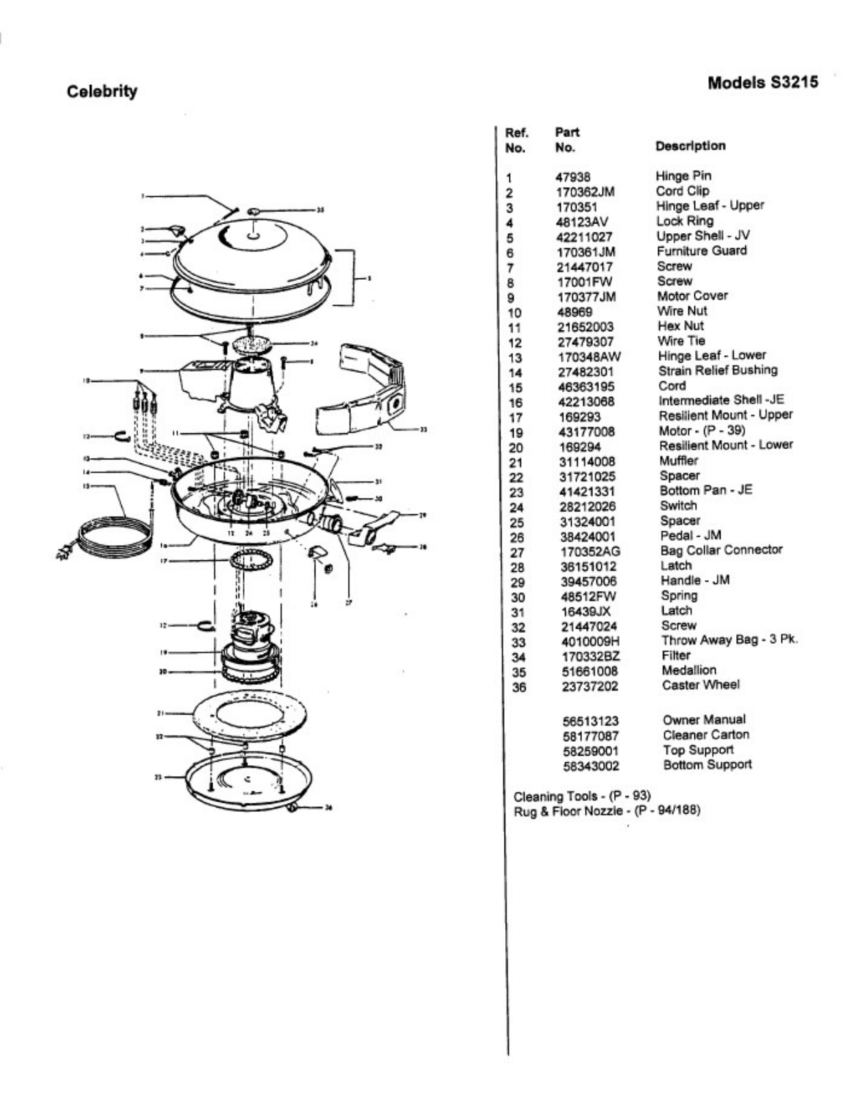 Hoover S3215 Owner's Manual