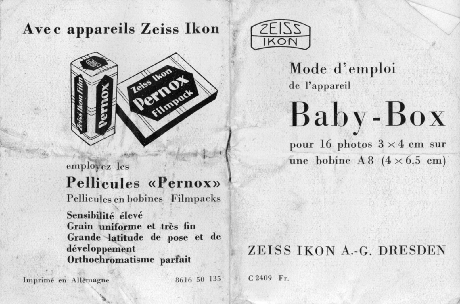 ZEISS IKON Baby Box User Manual