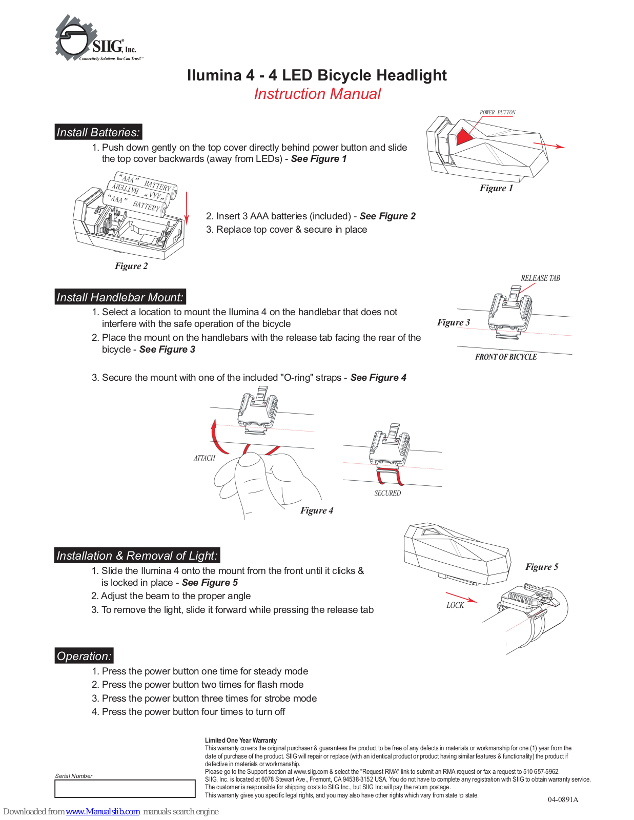 SIIG Ilumina 4 Instruction Manual